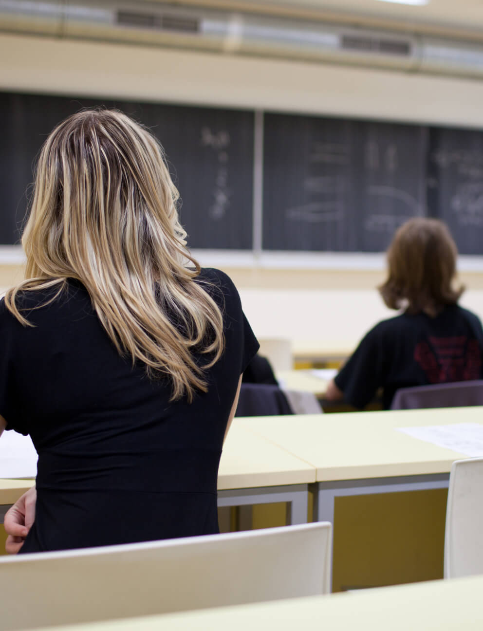 students at their desks
