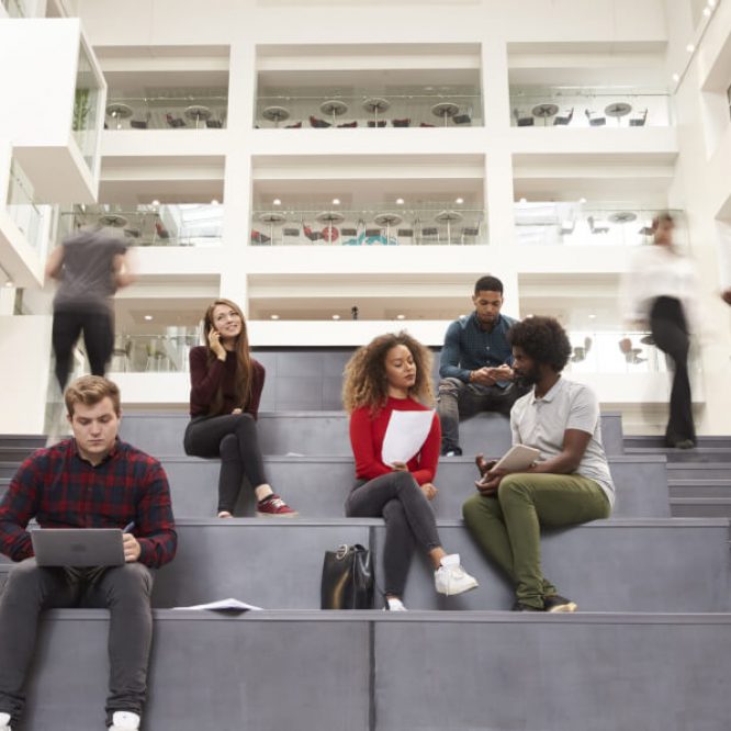 students sitting